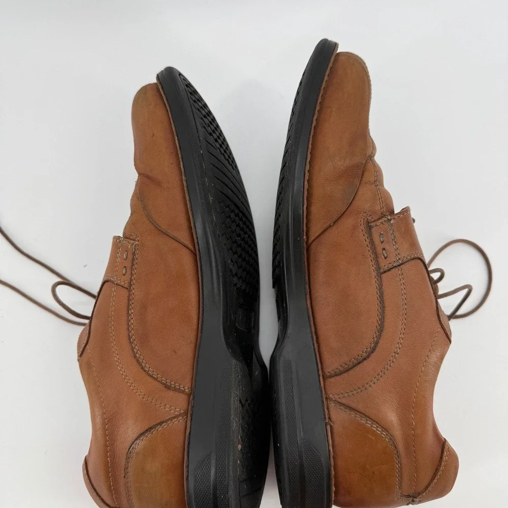 Johnston & Murphy Mens Brown Sheep‎ SkinLeather Oxford Dress Shoes Size 8 M